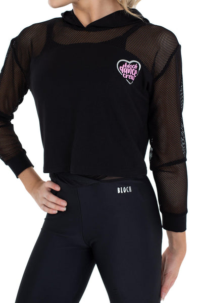 Bloch X Flo Active 'Sandra' Mesh Panel Hoodie (Girls) JFM1846G4