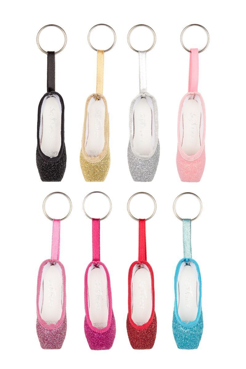 So Danca Mini Glitter Pointe Shoe Keyring KC01G