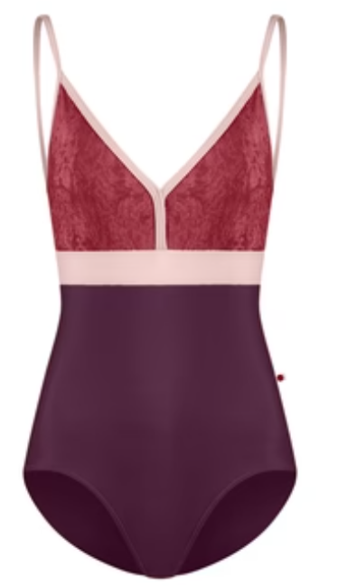 Yumiko RTW Zoe Leotard in Opera and Garnet