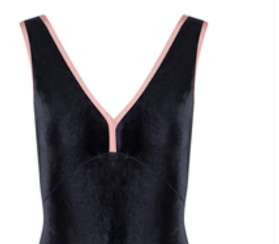 Yumiko RTW Alicia Black Adult Leotard  Coulour trim  Antique Rose