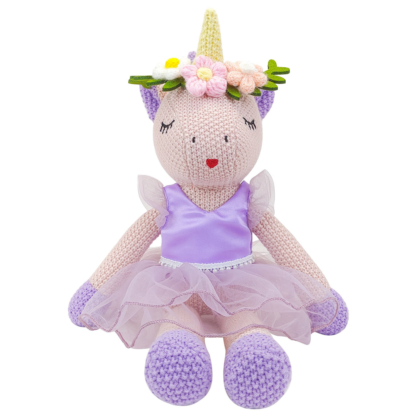 Mad Ally  Eunice Knitted Unicorn Soft plush toy