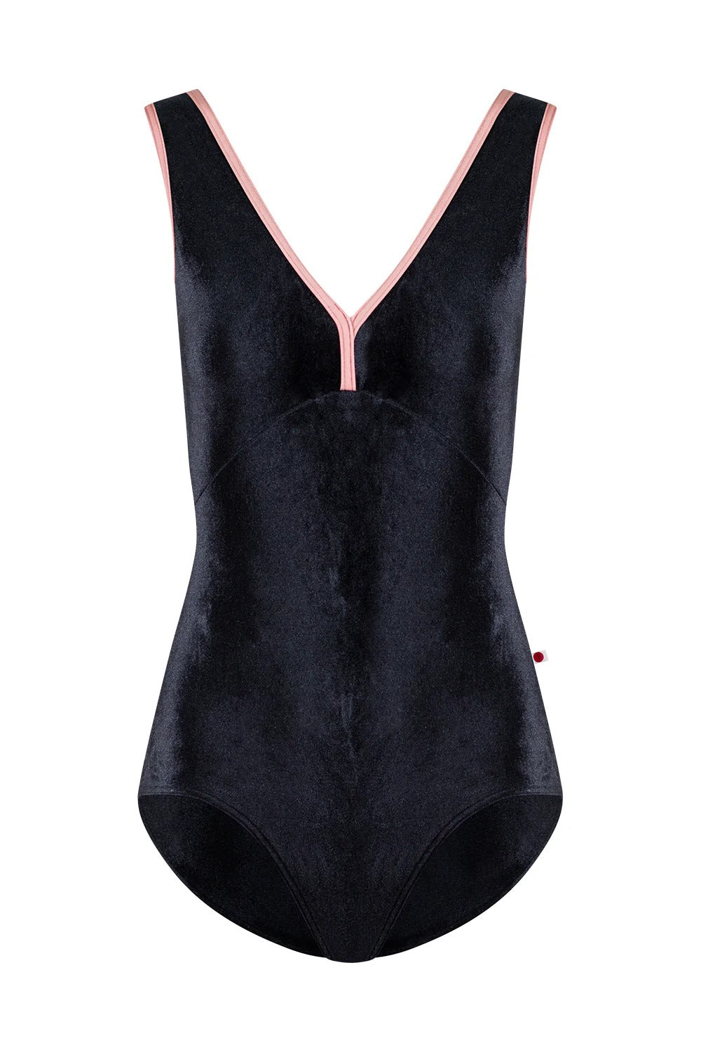 Yumiko RTW Alicia Black Adult Leotard  Coulour trim  Antique Rose