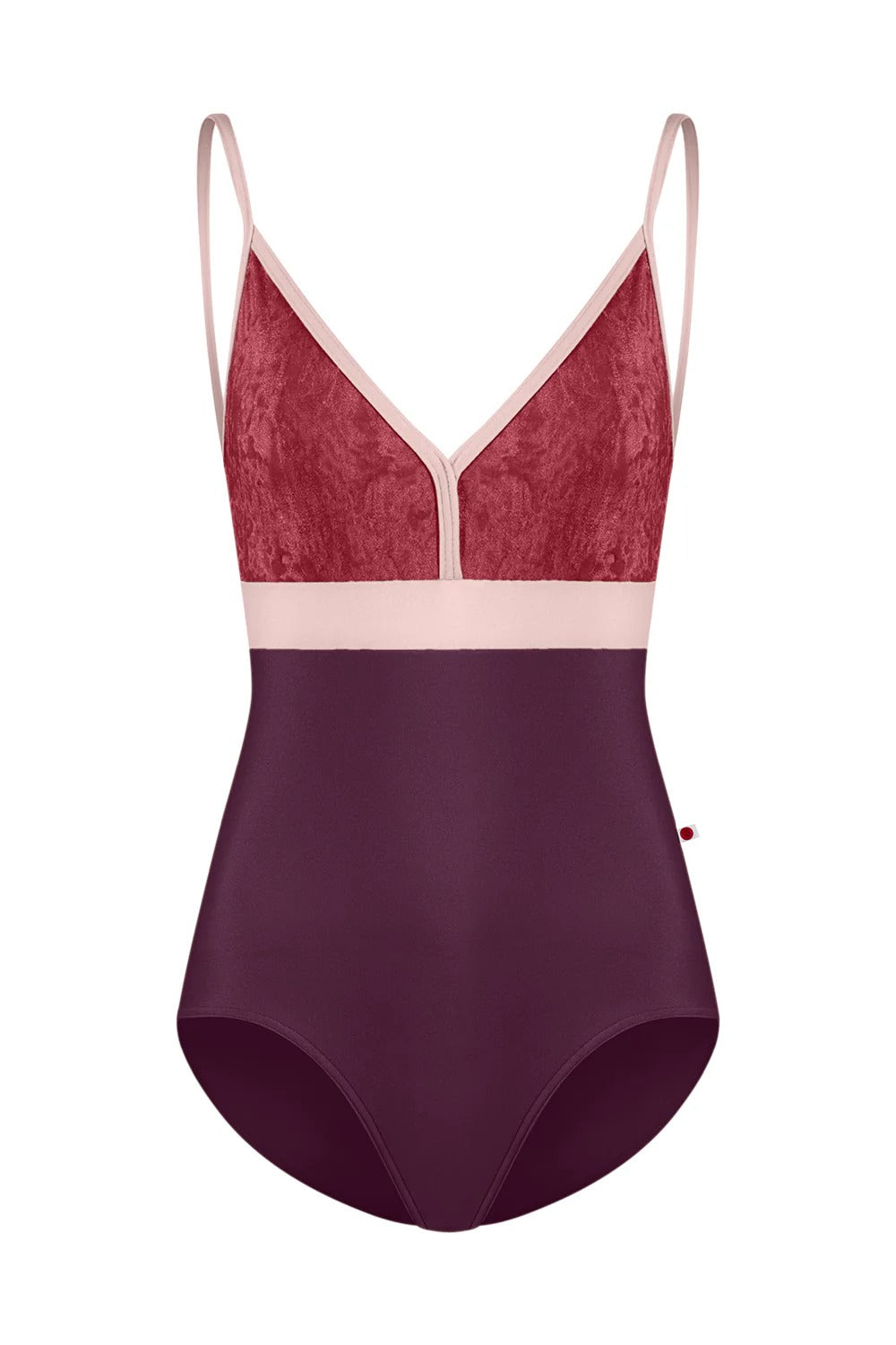 Yumiko RTW Zoe Leotard in Opera and Garnet