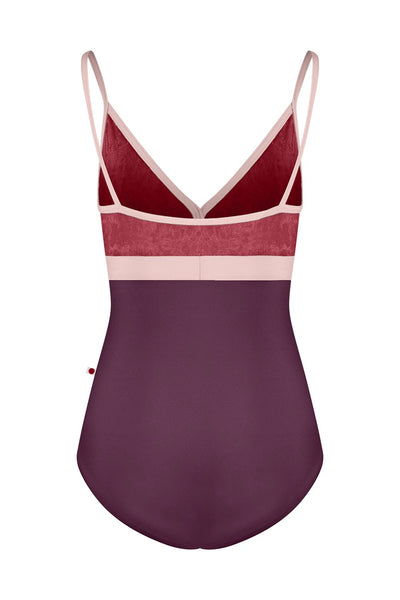 Yumiko RTW Zoe Leotard in Opera and Garnet