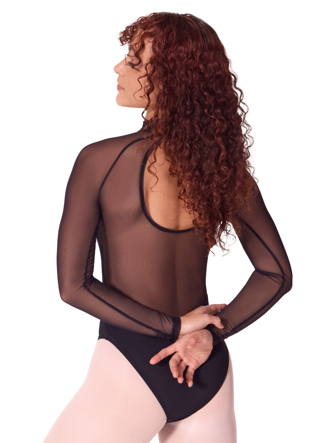 Capezio Soft Elegance Long Sleeve Mesh Leotard EL109W