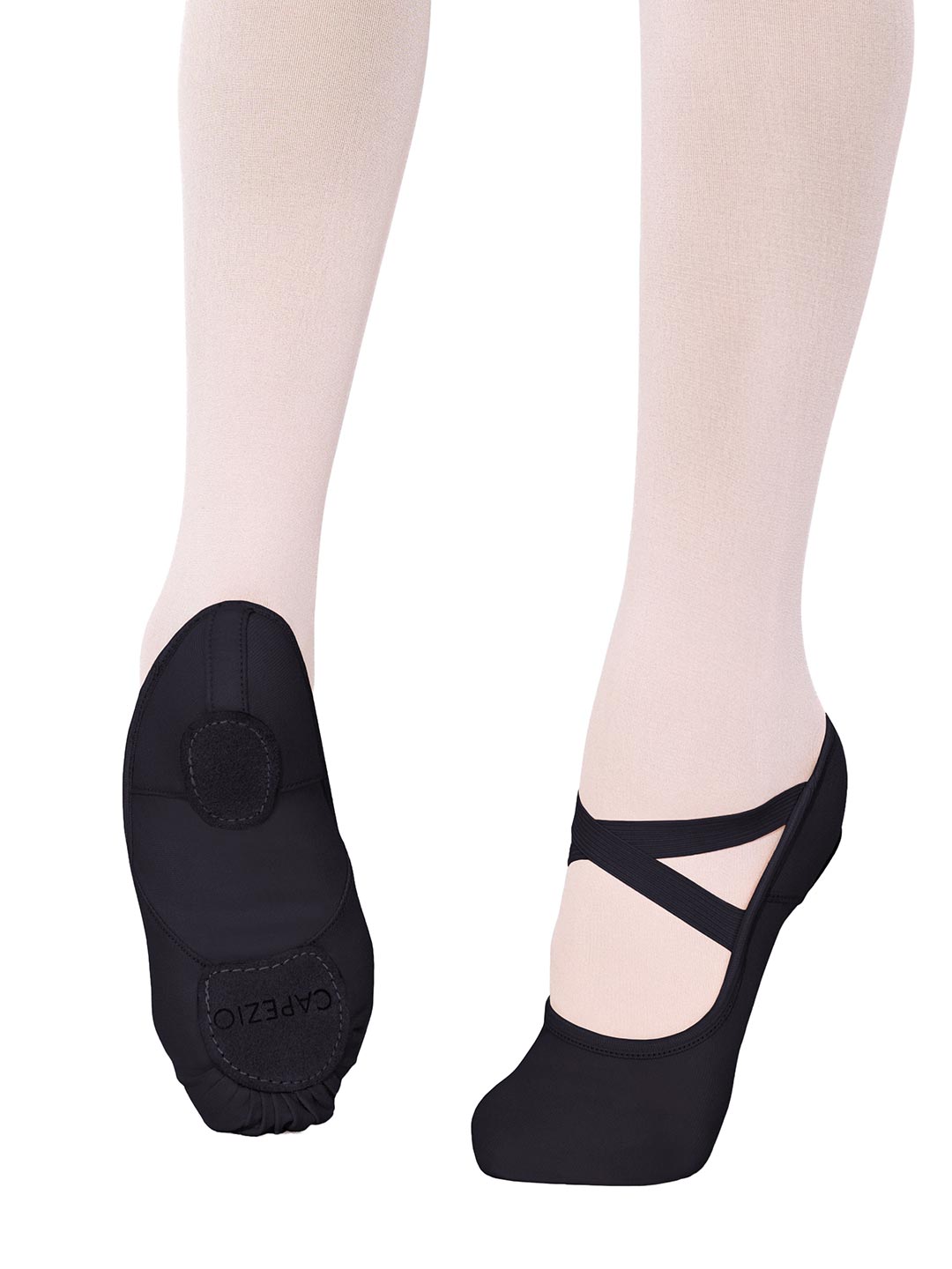 Capezio Hanami Canvas Split Sole Ballet Shoe Adults Black 2037W