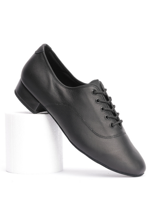 Dance Fever Black Leather Suede Sole Mens Oxford S8006