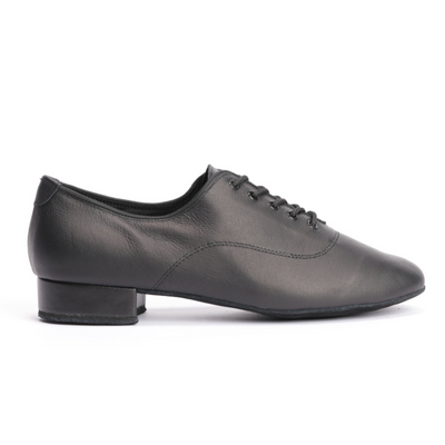 Dance Fever Black Leather Suede Sole Mens Oxford S8006
